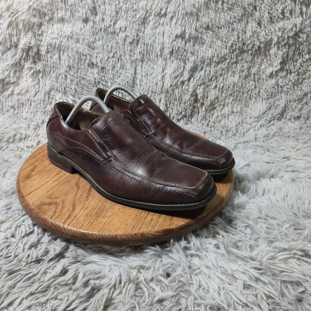 Joseph Abboud Mens Brown Leather Oxford Lace Up Dress Shoe Size 10.5M Luxury